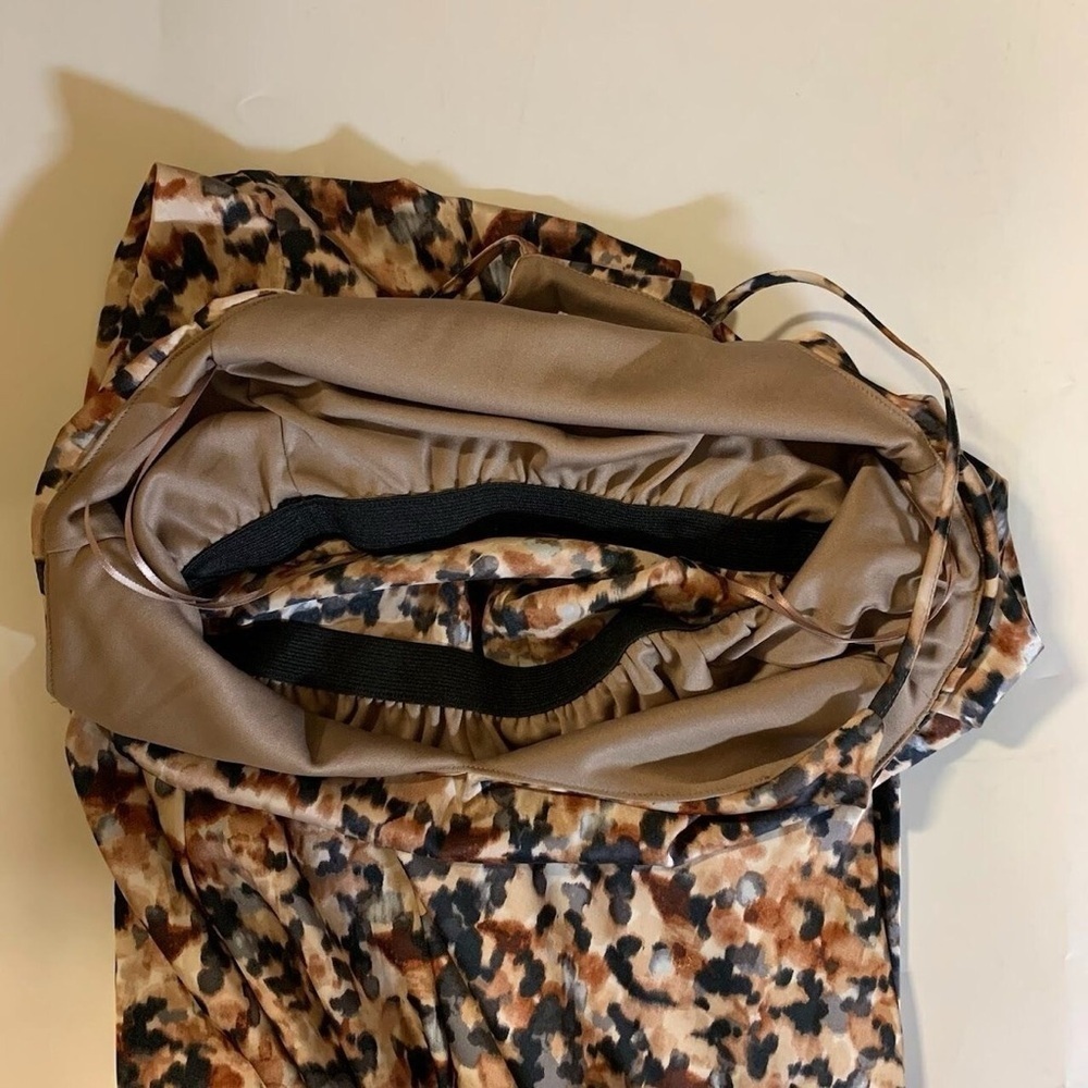 NWT!! Nicole Miller Black and Brown Floral Maxi Dress - Picture 6 of 12